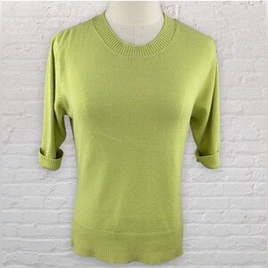 4/$20 Chartreuse 1/2 Sleeve Knit Top